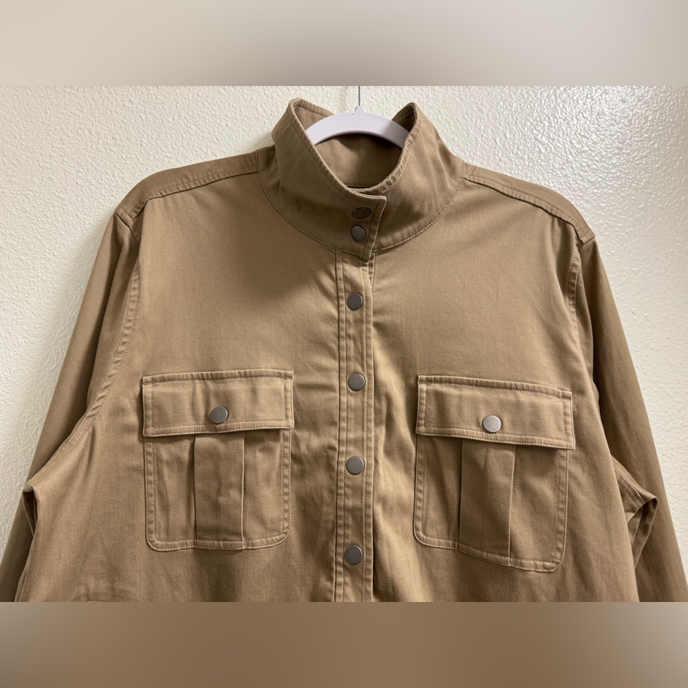 Pendleton Malin Jacket Mock Neck Button Front Poc… - image 3